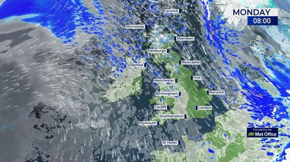 UK weather: Sunny spells with strong winds