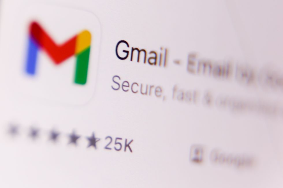 gmail logo shown at the top of your email inbox