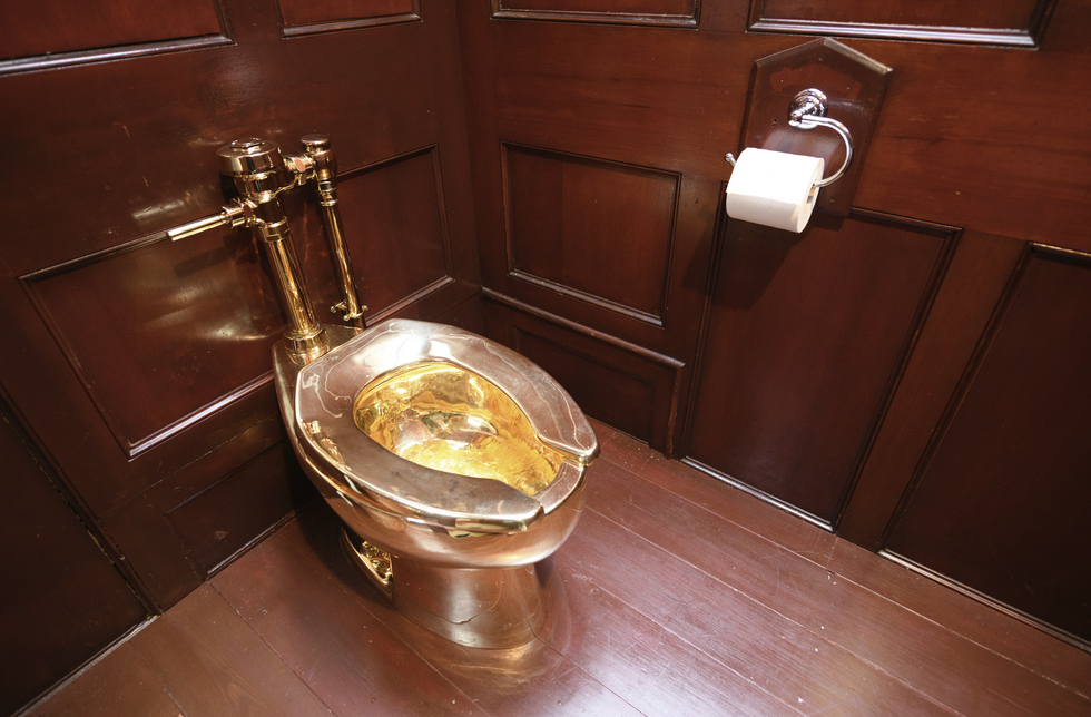 Gold toilet