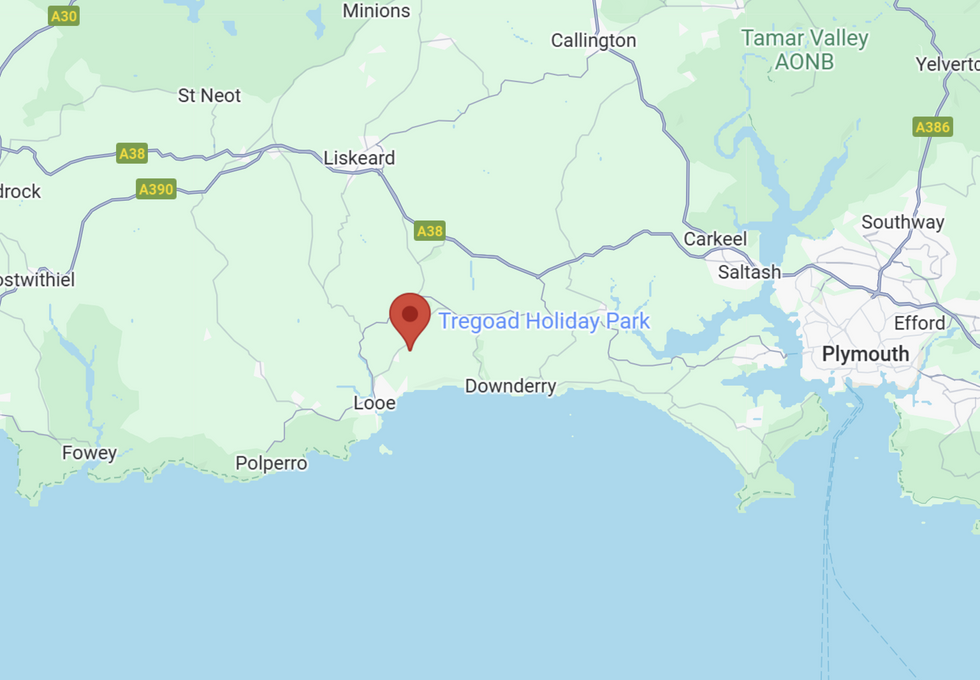 Google map image of Tregoad Holiday Park