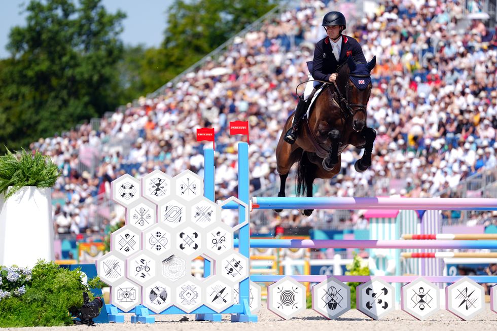 Great Britain's Tom Mcewen aboard Jl Dublin during the Eventing Team Jumping Final