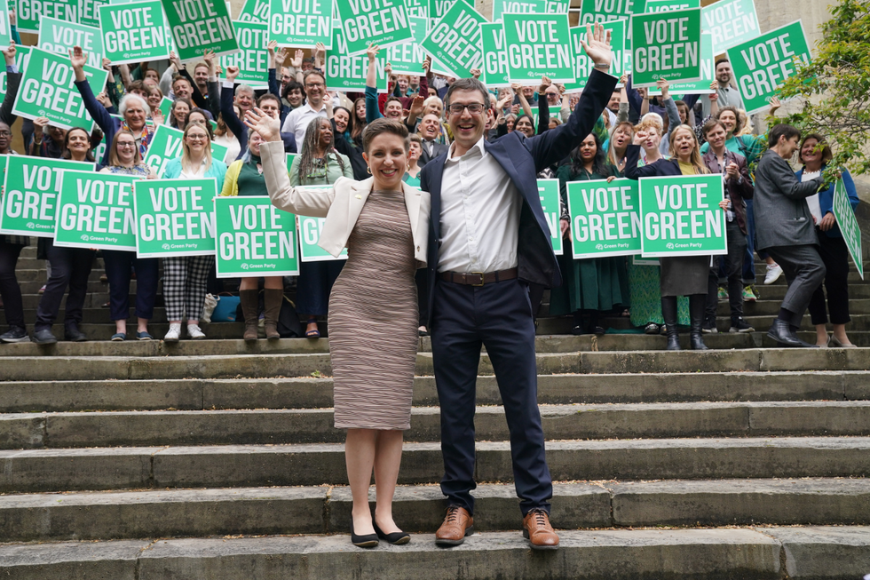 Green Party co-leaders Carla Denyer and Adrian Ramsay