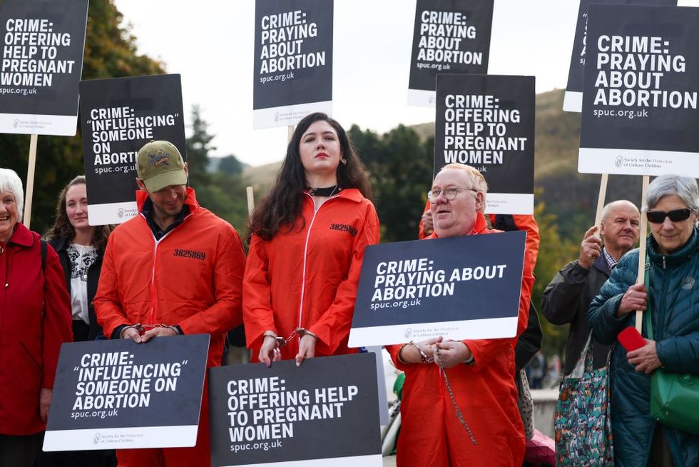 Group protesting safe access zones