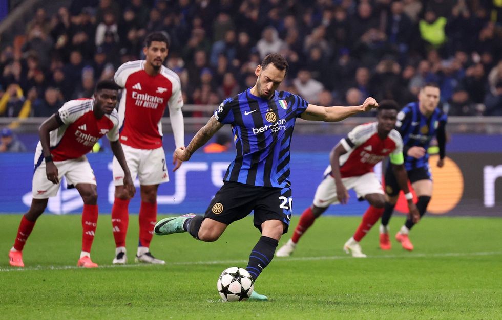 Hakan Calhanoglu scored the resulting penalty for Inter Milan