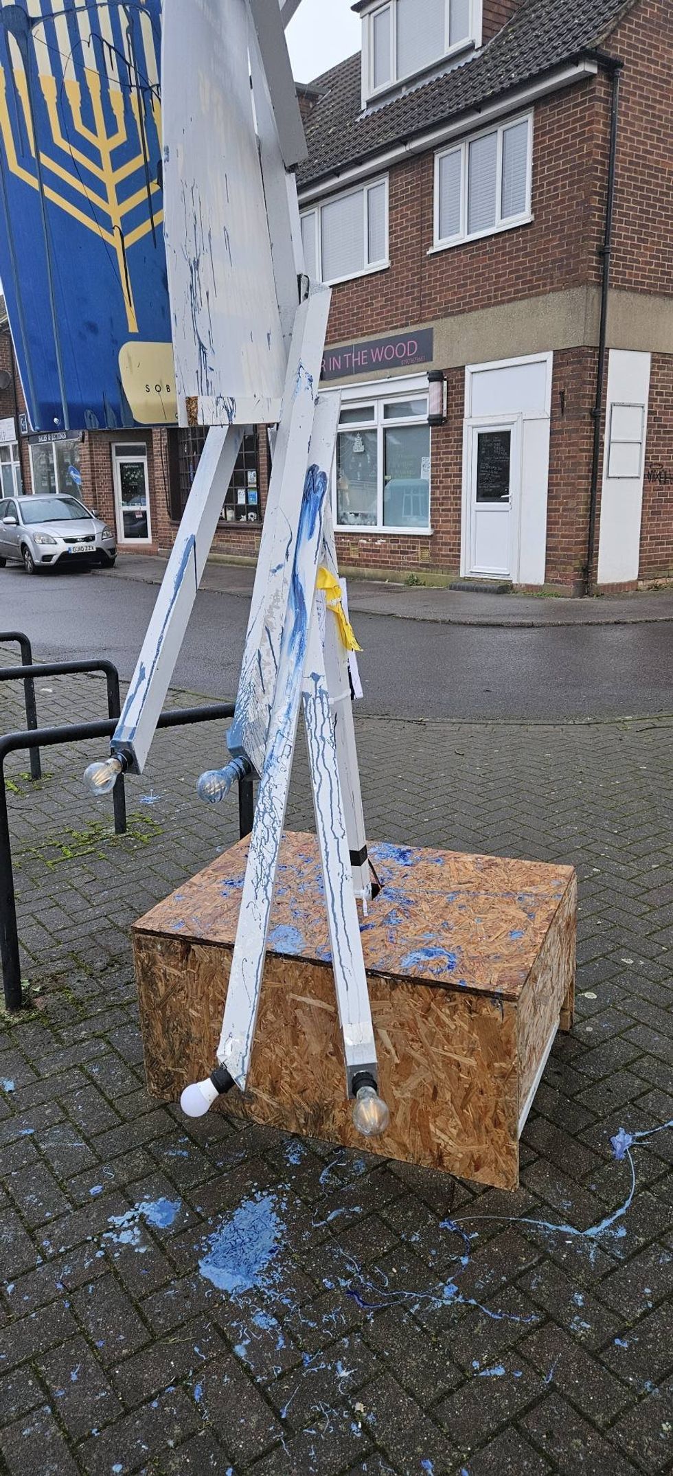 Hanukkah menorah vandalised