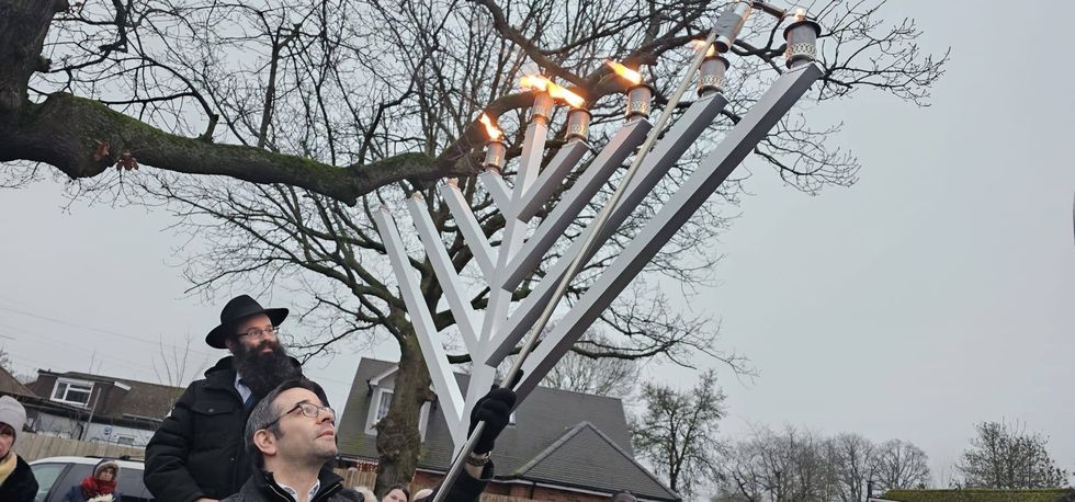 Hanukkah menorah vandalised