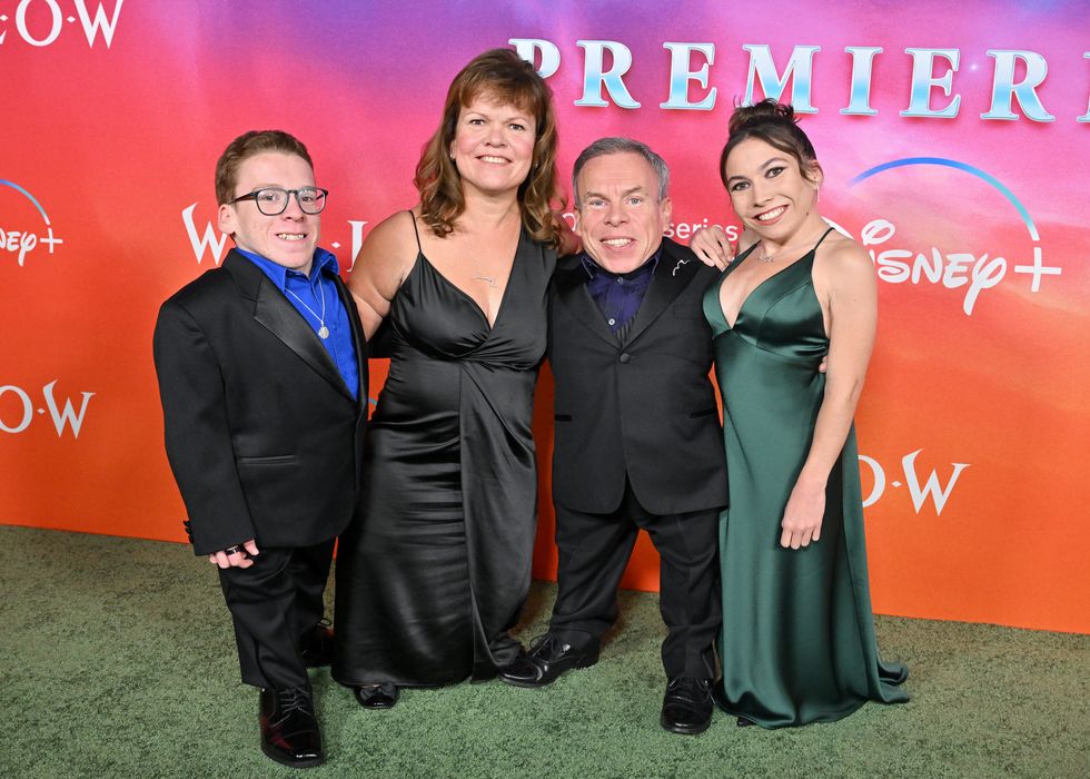 Harrison Davis, Samantha Davis, Warwick Davis, and Annabelle Davis