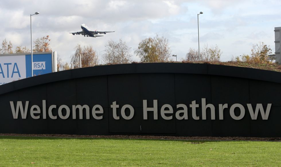 Heathrow airport sign