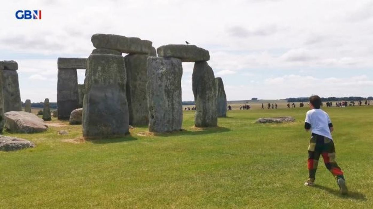 WATCH the moment HEROIC woman tries to stop Just Stop Oil eco-zealots’ destroying Stonehenge