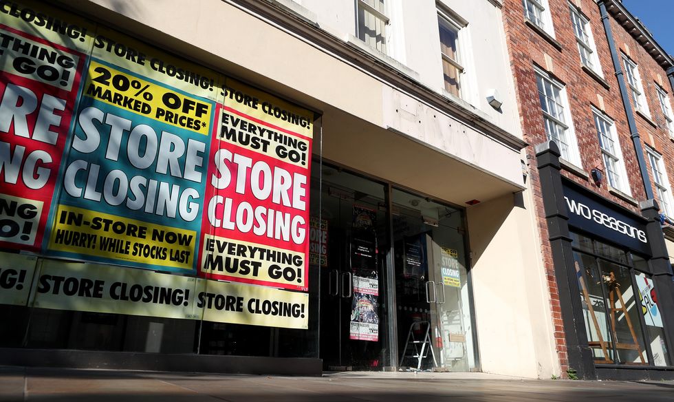 HMV closed on the High Street, Worcester.