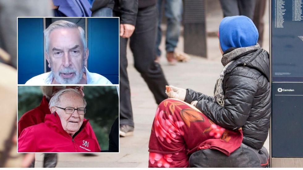 Homeless person, Warren Buffet and Terry Smith