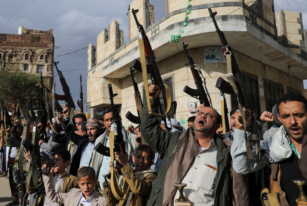 Houthi supporters demonstrate against Gaza aid blockade