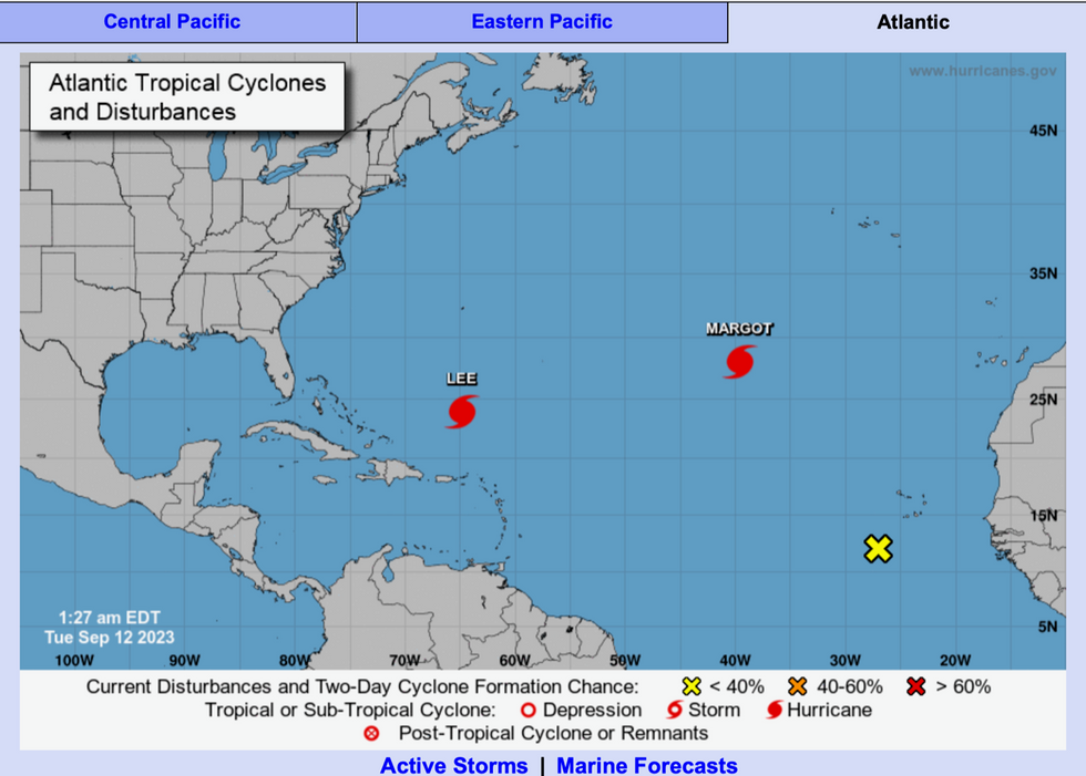 US weather warning Hurricane Margot forms in Atlantic as THREE mega