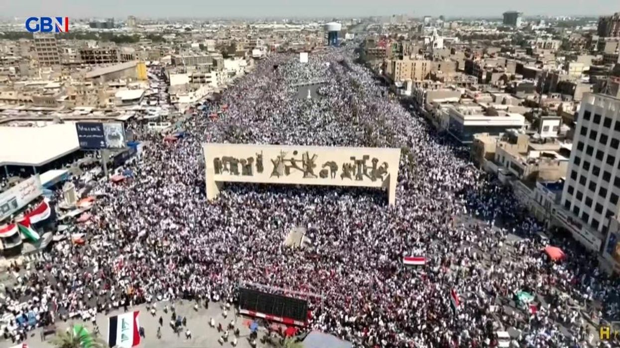 Thousands of Iraqis protest in Baghdad for Palestine after ex-Hamas leader tells Muslims 'take the streets'