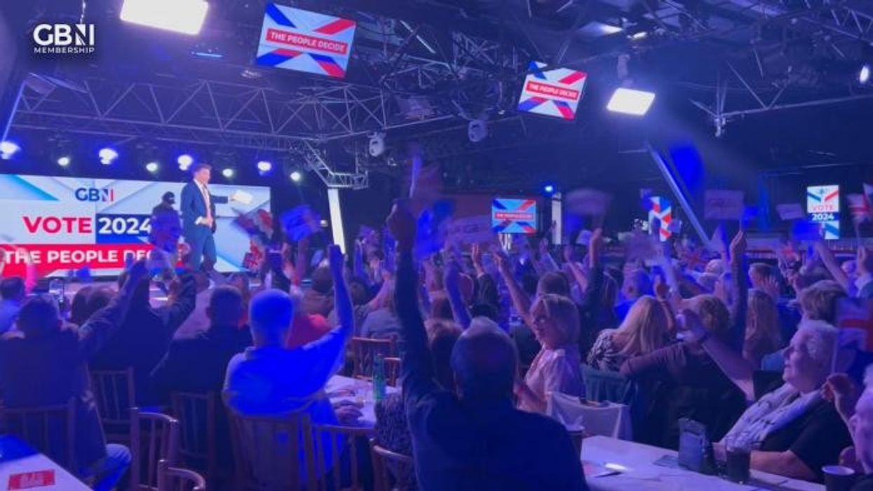 Sneak peek: Patrick and Michelle kick off GB News election night party to cheering crowd