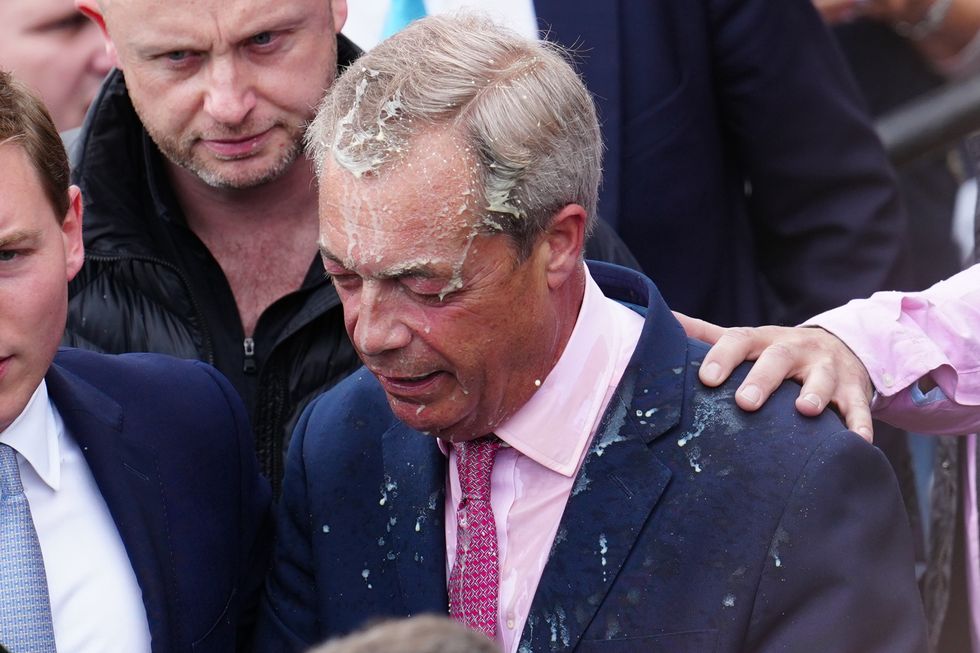 Nigel Farage offered private security after milkshake and other objects ...