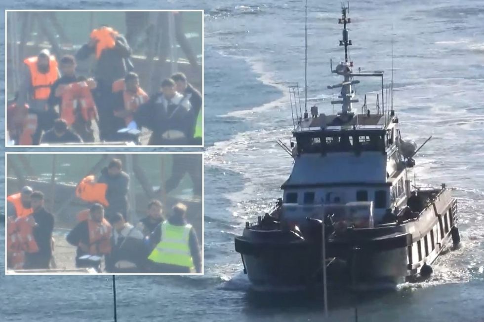 Images of migrants crossing the Channel today