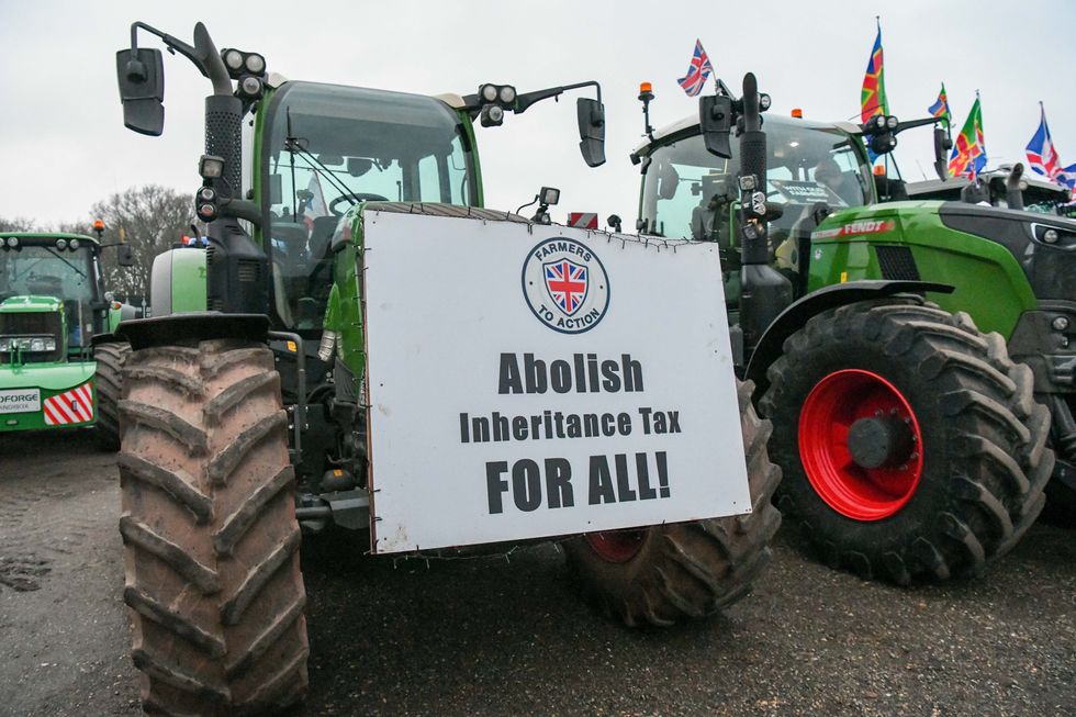 Inheritance tax protest by farmers