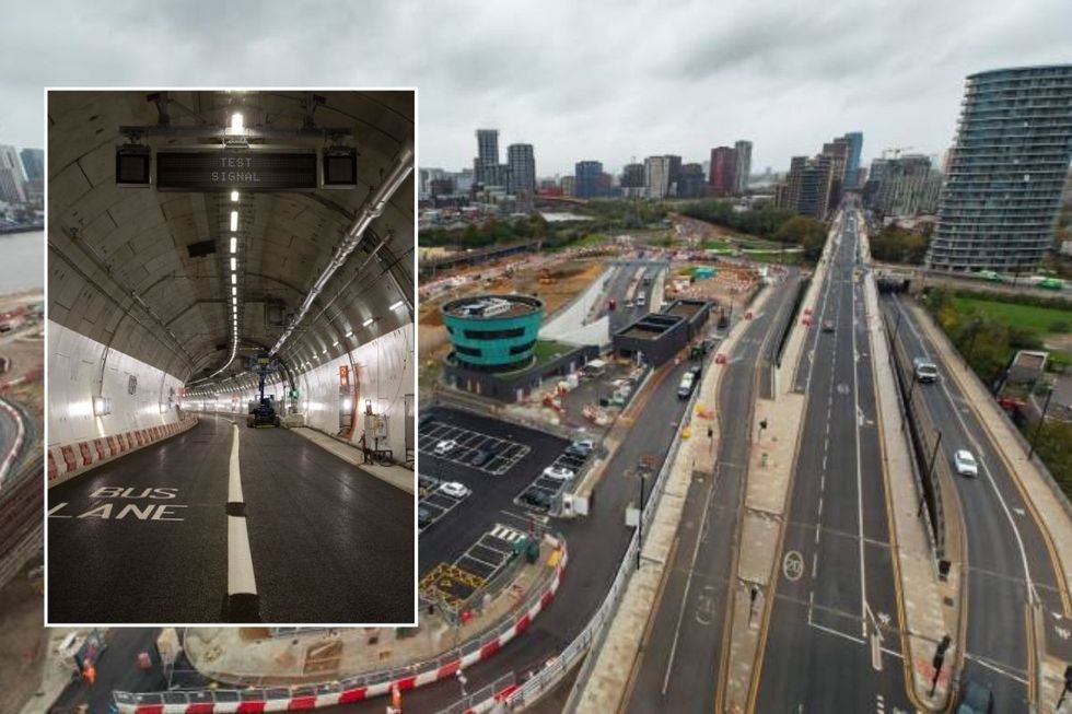 Interior and exterior of the Silvertown Tunnel