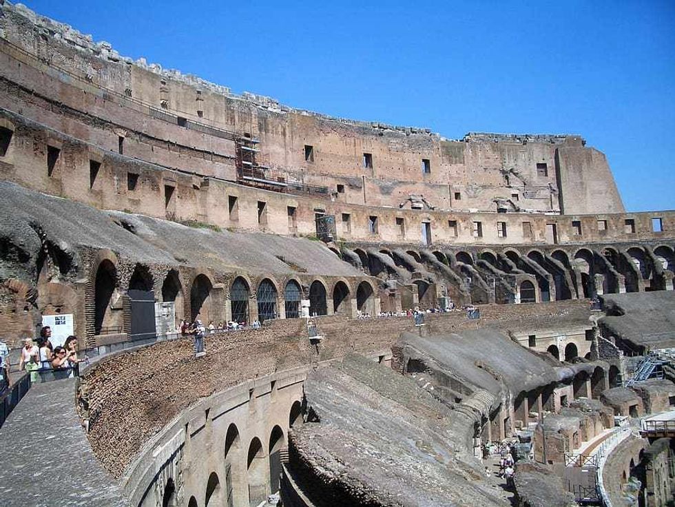 Interior of Rome Colloseum