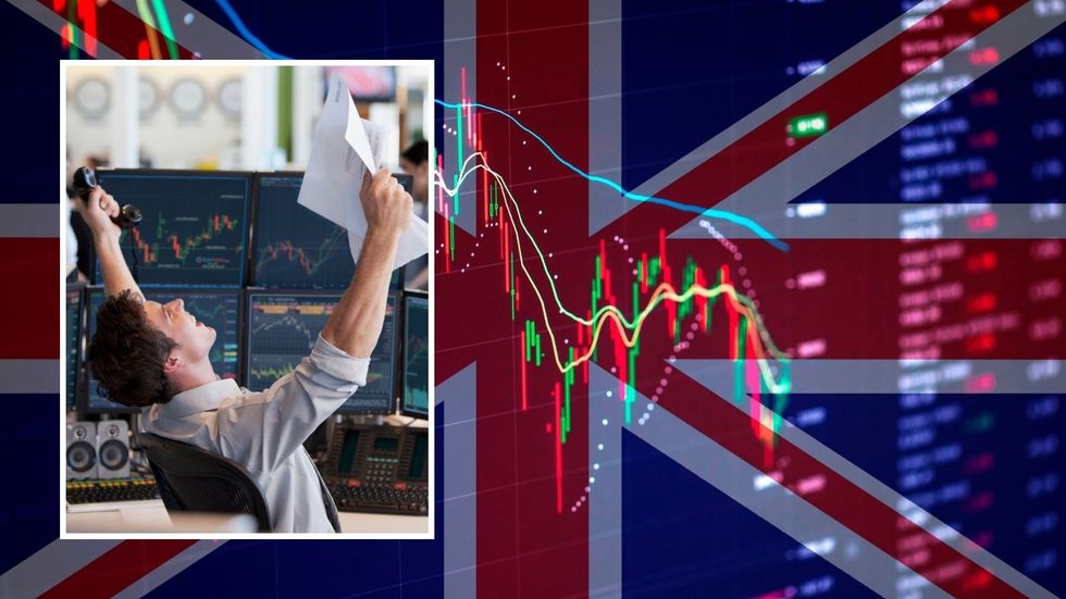 Investor happy and UK economy graph