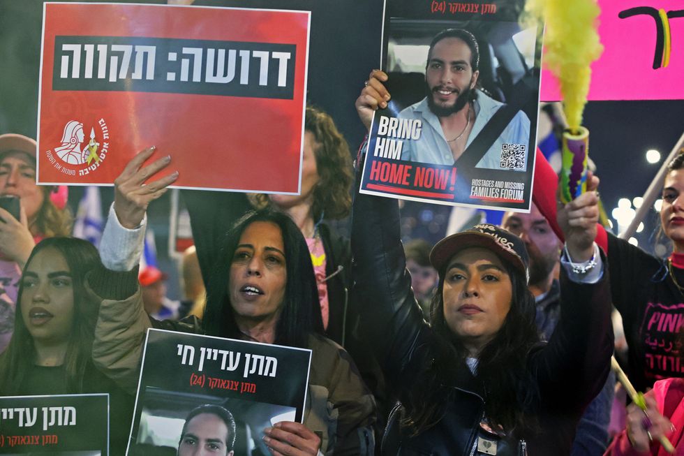 Israelis campaigning for the release of the hostages held in Gaza