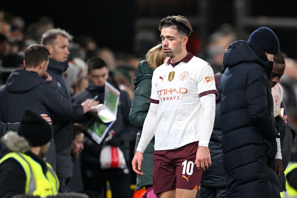 Jack Grealish breaks down on Man City bench in FA Cup as Erling Haaland ...