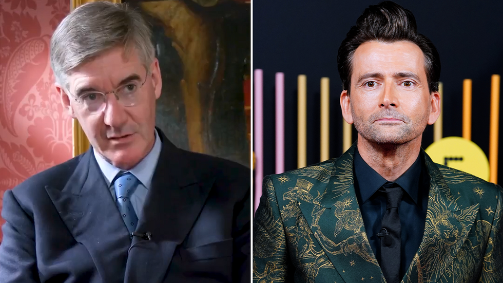 Jacob Rees-Mogg and David Tennant