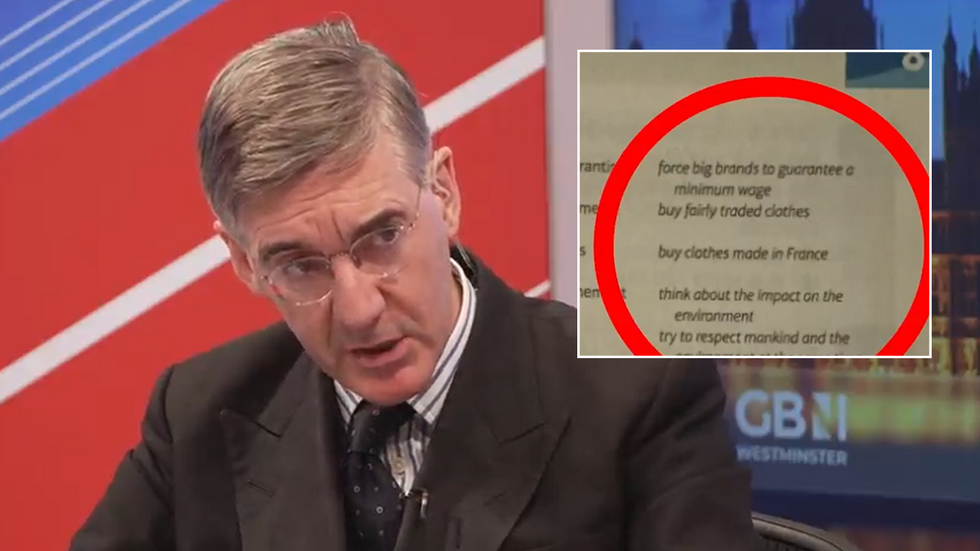 Jacob Rees-Mogg and his daughter's school textbook