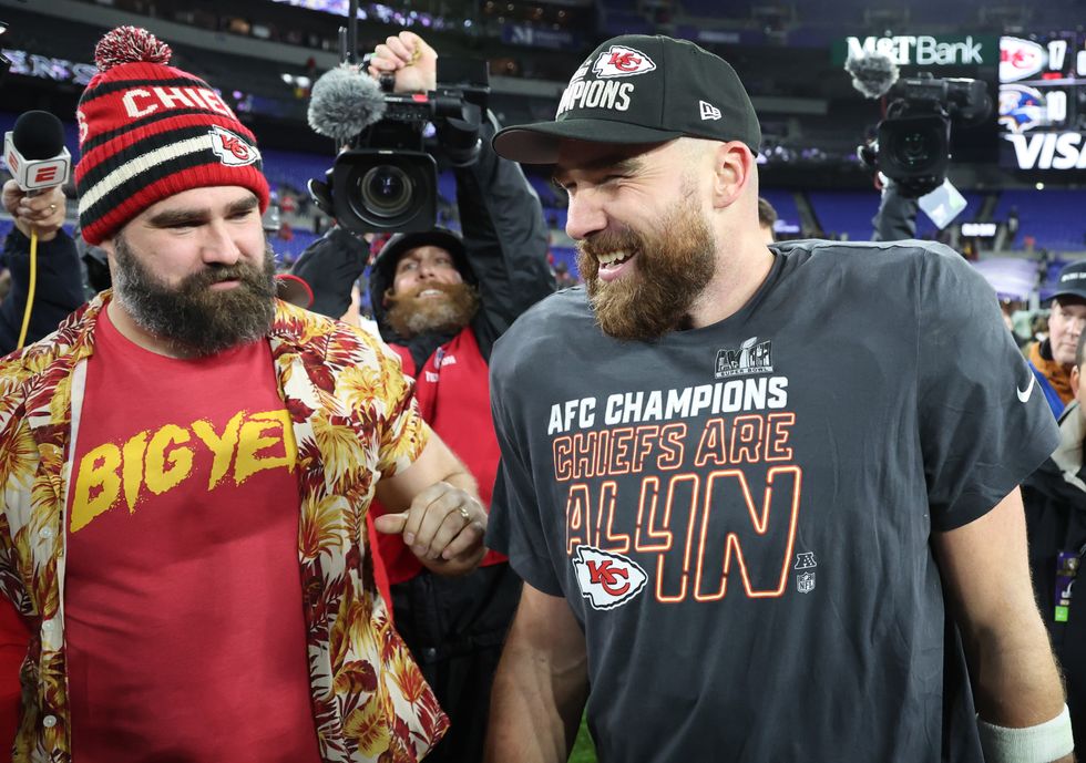 Jason Kelce was at the Super Bowl to support his brother