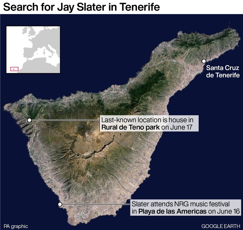 Jay Slater map