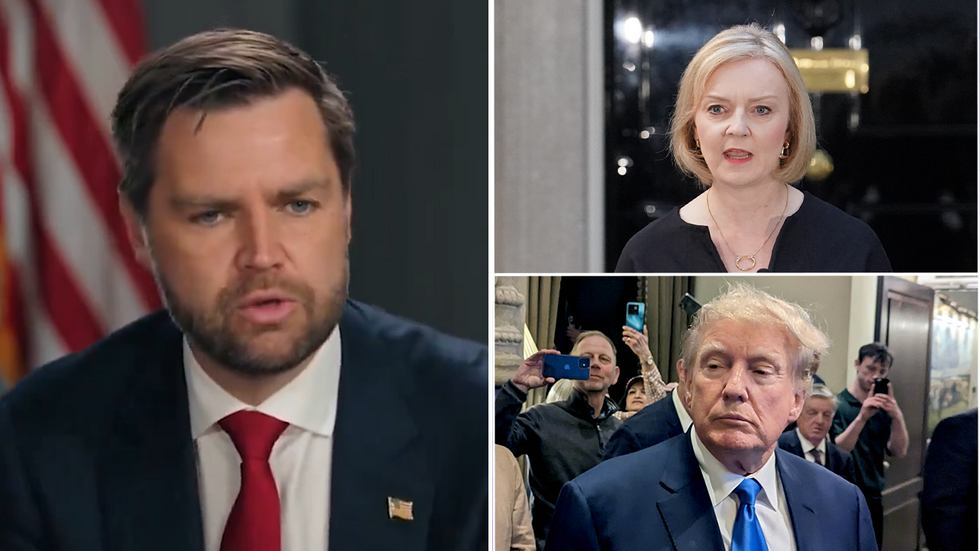 JD Vance, Liz Truss and Donald Trump