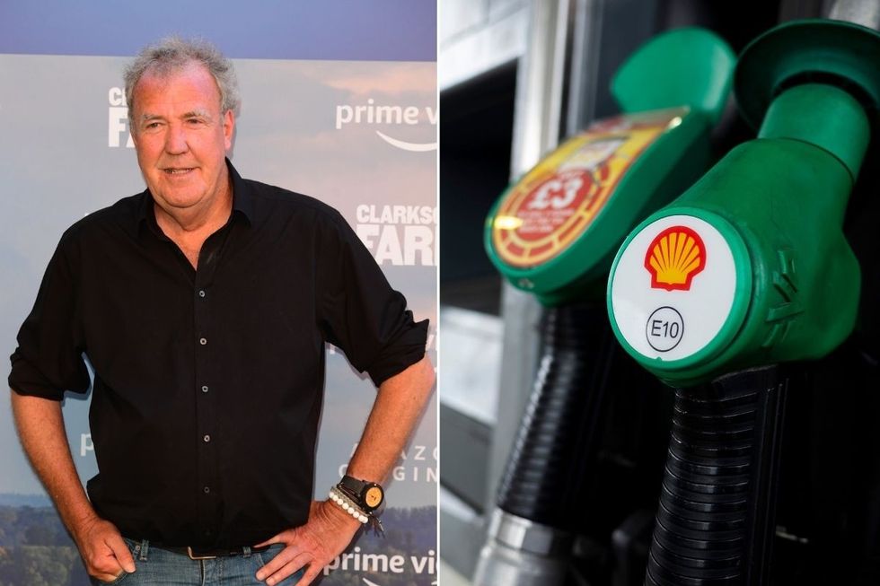 Jeremy Clarkson and a petrol pump