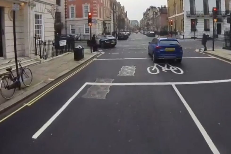 Jeremy Vine filming a driver appearing to run a red light