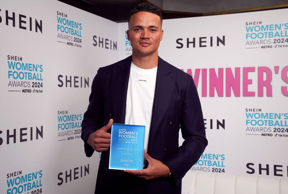 Jermaine Jenas was women's football 'Ally of the Year' a few months ago