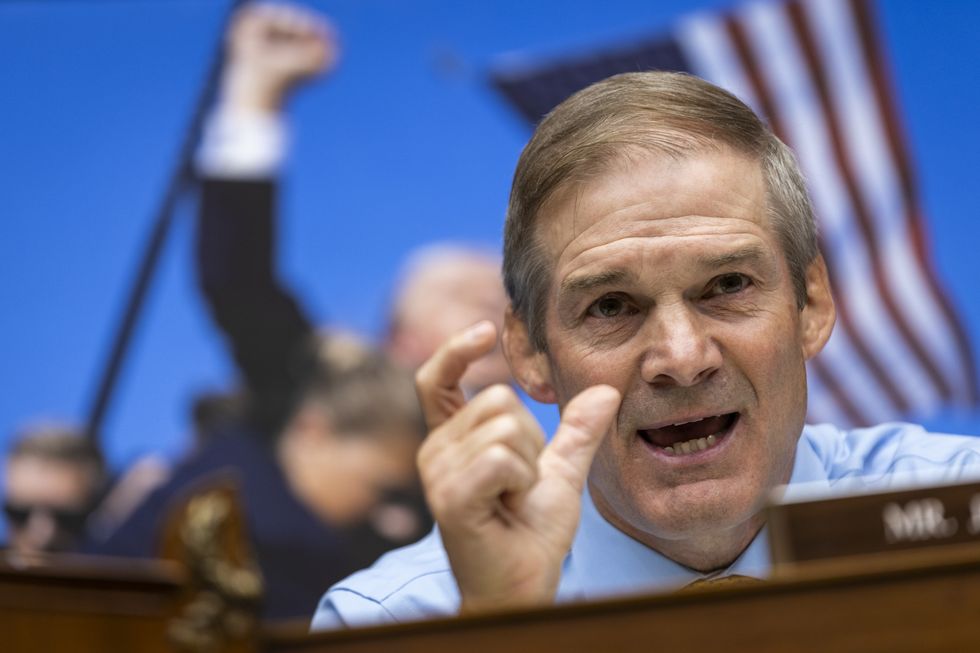 Jim Jordan (R-OH) questions United States Secret Service Director Kimberly Cheatle during a House Oversight and Accountability Committee