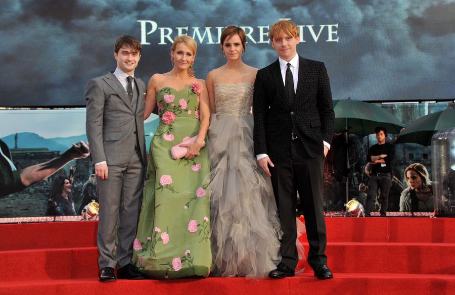 JK Rowling, Rupert Grint, Daniel Radcliffe and Emma Watson