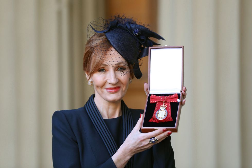 JK Rowling with her Companion of Honour