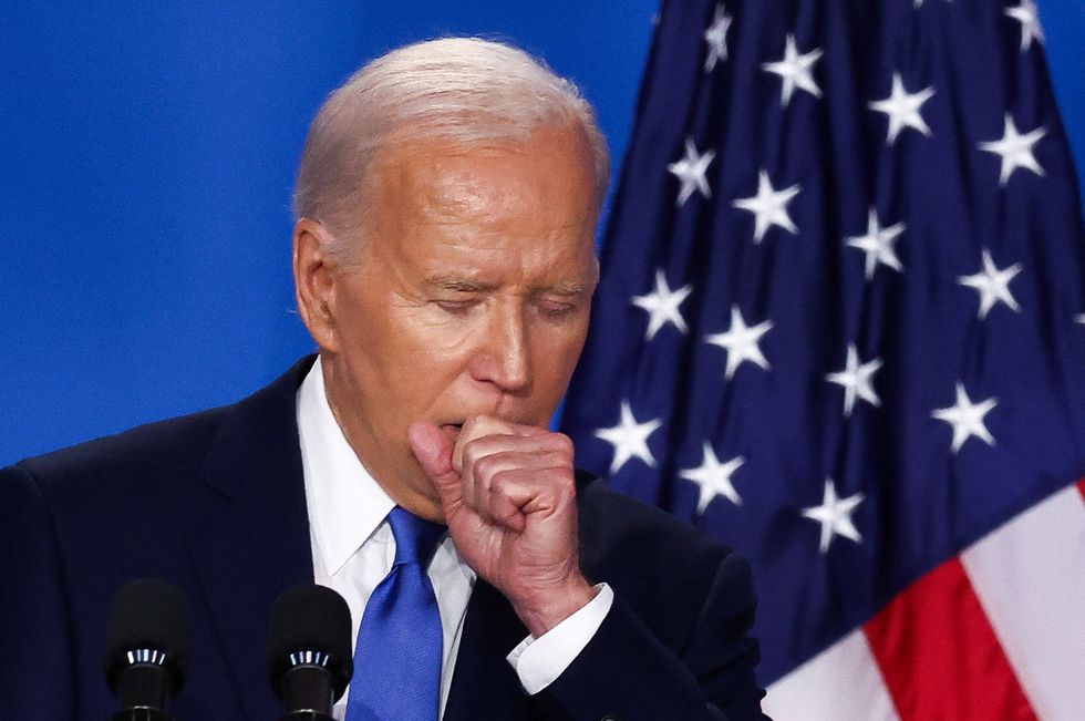 Joe Biden coughing