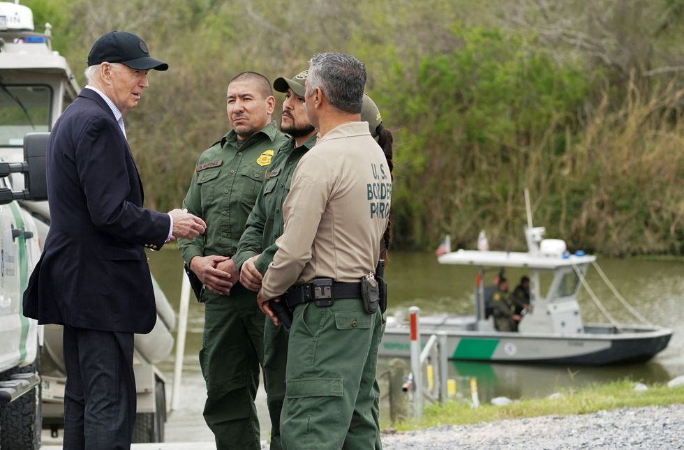 Joe Biden visiting the US border in Texas