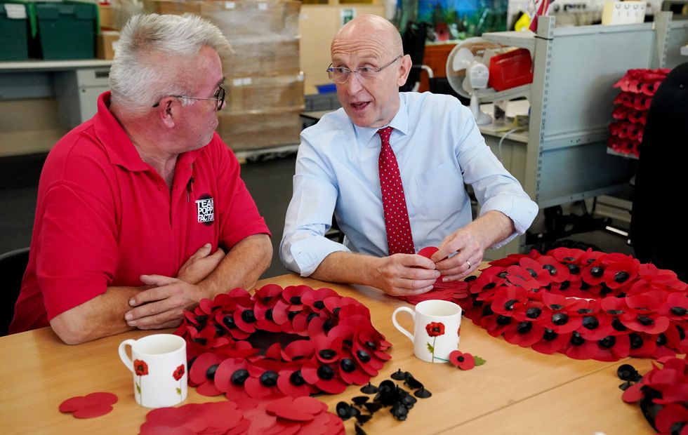 John Healey at poppy factory