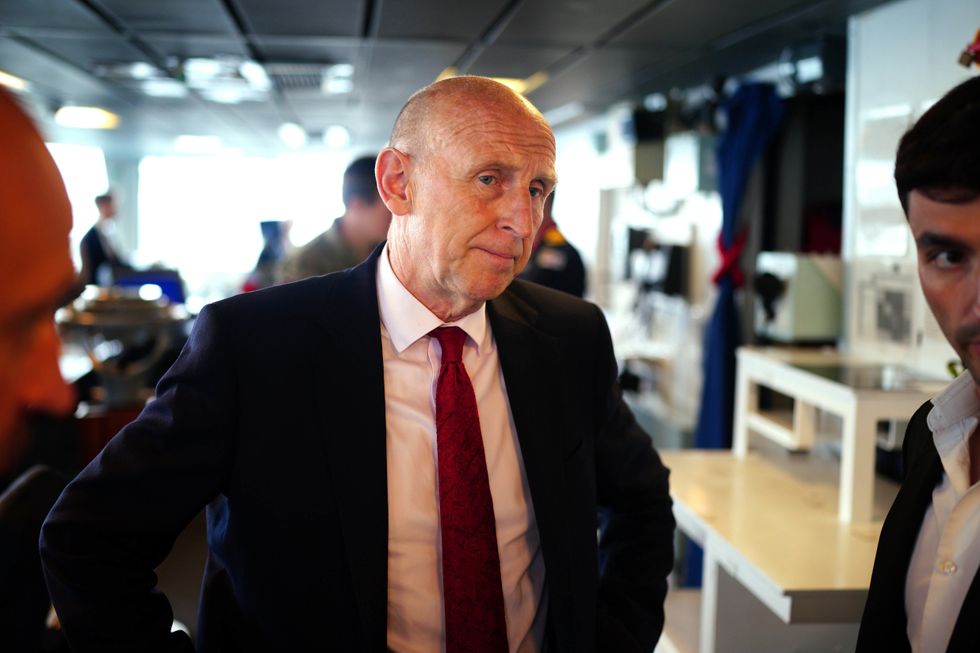 John Healey on HMS Diamond in Portsmouth