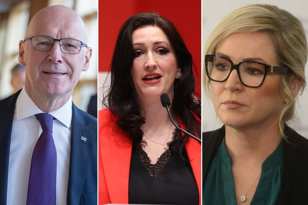 John Swinney, Emma Little-Pengelly, and Michelle O'Neill