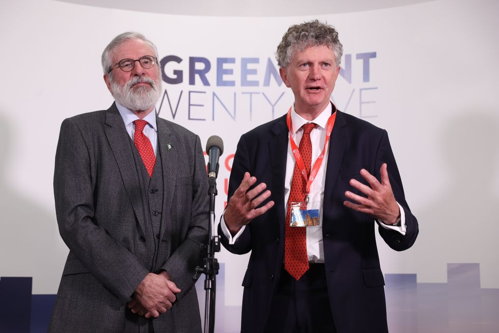 Jonathan Powell and Gerry Adams