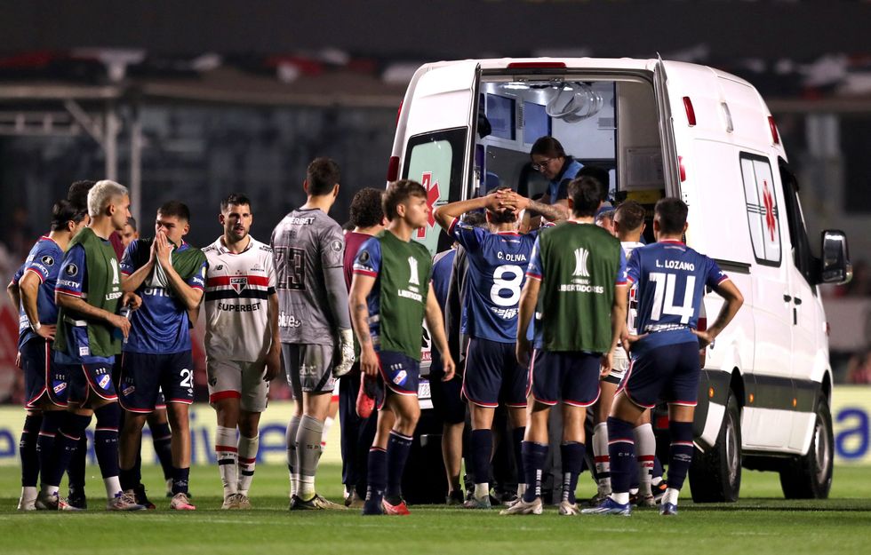 Juan Izquierdo collapsed on the pitch during their Copa Libertadores game against Sao Paulo