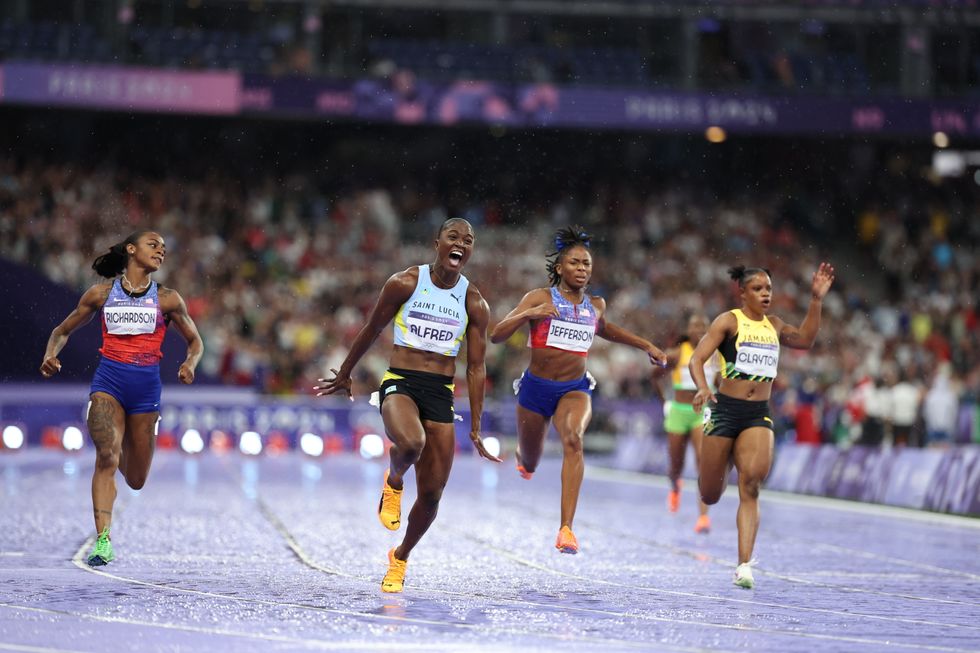 Julian Alfred won the women's 100m final