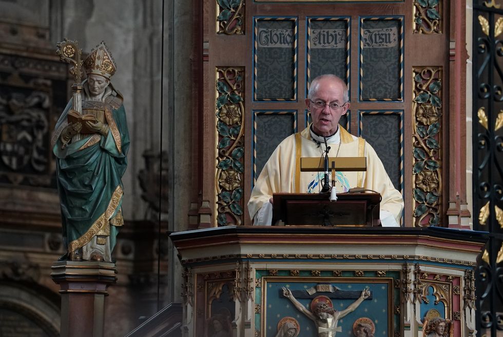 Justin Welby at the pulpit