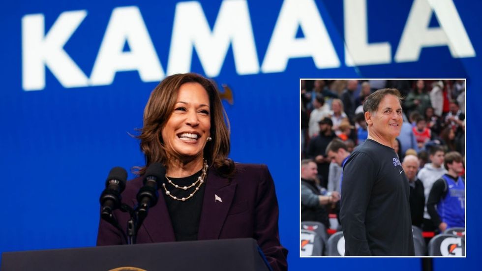 Kamala Harris and Mark Cuban