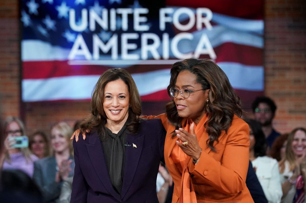 Kamala Harris and Oprah Winfrey