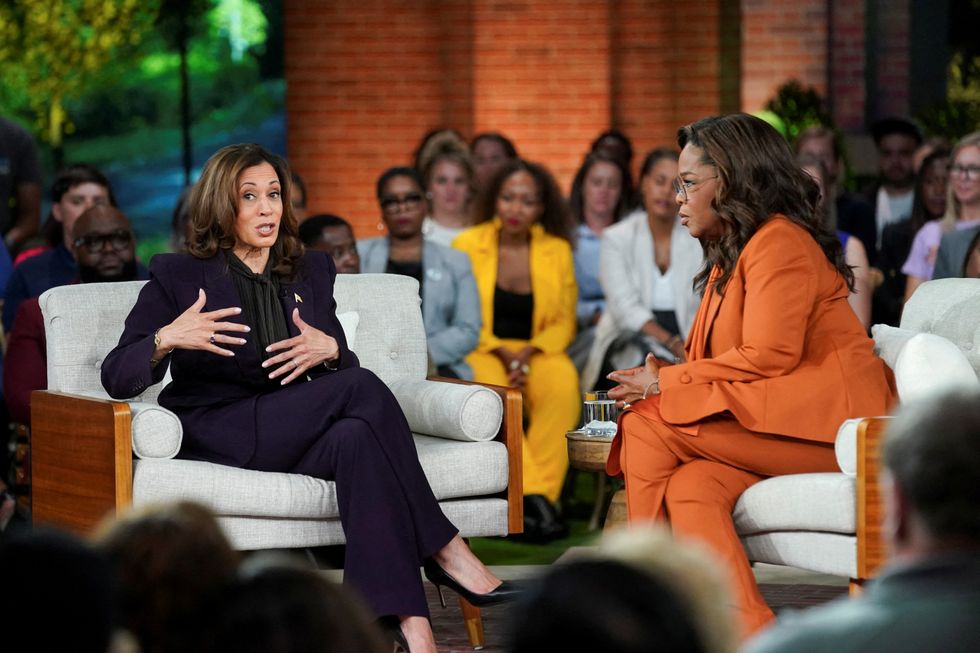 Kamala Harris and Oprah Winfrey